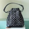 LV Petit Noe Monogram Jacquard Denim Black For Women,  Shoulder And Crossbody Bags 11.2in/28.5cm LV