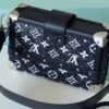 LV Petite Malle Monogram Jacquard Denim Navy Blue For Women,  Shoulder And Crossbody Bags 7.9in/20cm LV?