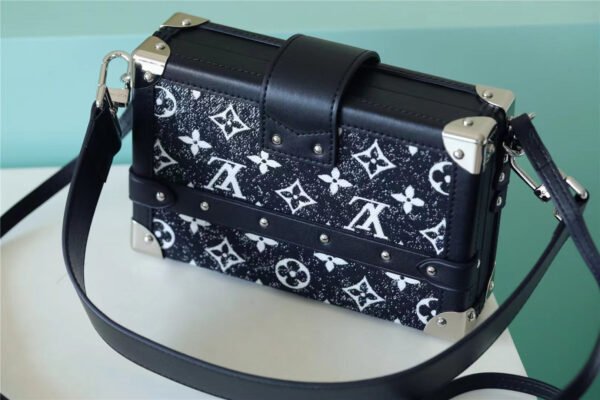 LV Petite Malle Monogram Jacquard Denim Navy Blue For Women,  Shoulder And Crossbody Bags 7.9in/20cm LV?