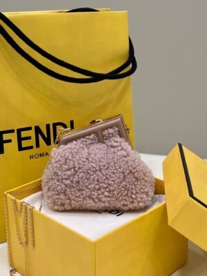 FI First Mini Pink Mink Bag For Woman 11.5cm/4in