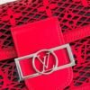 f4448174 LV Limited Dauphine MM Bags By Nicolas Ghesqui¨¨re With Monogram Lace Red For Women 25cm LV