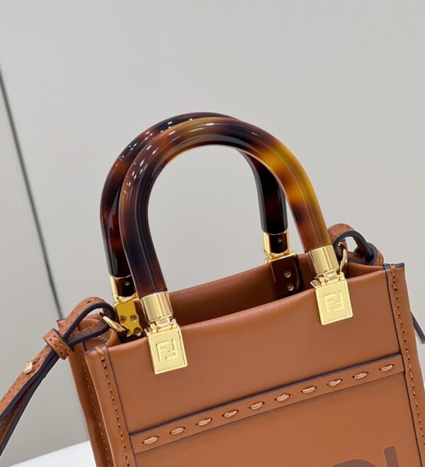 FI Sunshine Shopper Brown Mini Bag For Woman 13cm/5in