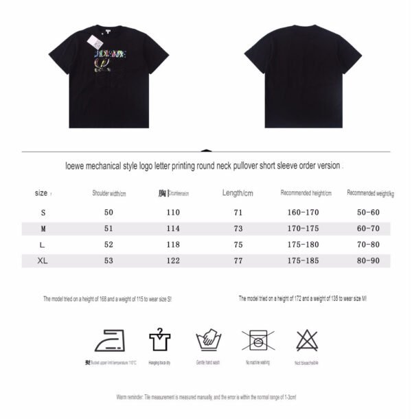 Loewe T-shirt with Colorful Logo (Black)