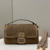 FI Baguette Beige Sheepskin Bag For Woman 27cm/10.5in 8BR600AH96F1F7O