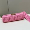 FI Baguette Pink with Embroidery Medium Bag For Woman 28cm/11in