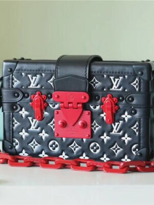 LV Petite Malle Embossed And Foamed Black/ White For Women,  Shoulder And Crossbody Bags 7.9in/20cm LV M59638