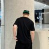 Loewe Black T-Shirt with Blue Pocket