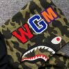 BAPE GREEN CAMO FULL ZIP HOODIE BLACK