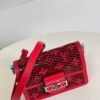 f7601633 LV Limited Dauphine MM Bags By Nicolas Ghesqui¨¨re With Monogram Lace Red For Women 25cm LV