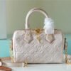 LV Speedy Bandouliere 20 Monogram Empreinte Pale Beige For Women,  Shoulder And Crossbody Bags 20.5cm/8.1in LV M46163