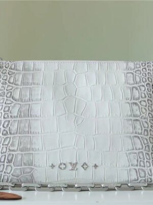 LV Coussin PM High Shiny Alligator White For Women,  Shoulder And Crossbody Bags 10.2n/26cm LV