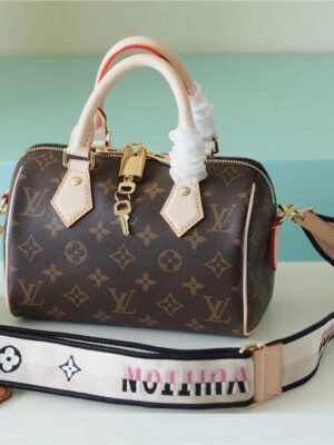 LV Speedy Bandouliere 20 Monogram Canvas Black For Women,  Shoulder And Crossbody Bags 20cm/7.9in LV M46234
