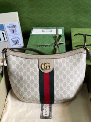 gg Ophidia gg Small Shoulder Bag Beige For Women, Women’s Bags 11.8in/30cm gg 598125 UULAT 9682