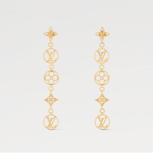 18K Louis Lace Long Earrings