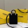 FI Mini Sunshine Shopper Black Bag For Woman 18cm/7in