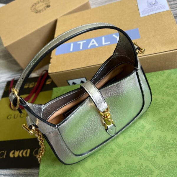 gg Jackie 1961 Lizard Mini Bag Black For Women, Women’s Bags 7.5in/19cm gg ?675799 LUZ0G 1000