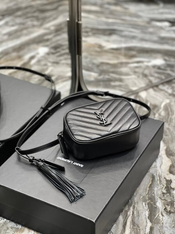 YSSL Lou Belt Bag Black In Matelass¨¦ Black Metal Hardware For Women 6.1in/15cm YSL 534817DV7081000