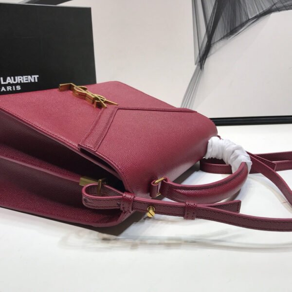 YSSL Cassandra Medium Top Handle Bag In Grain Burgundy For Women 9.6in/24.5cm YSL ?578000BOW0W6475
