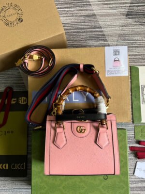 gg Diana Mini Tote Bag Pink For Women, Women’s Bags 7.9in/20cm gg ?702732 U3ZDT 5479