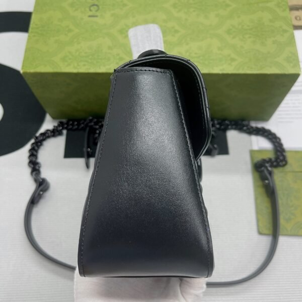 gg Marmont Mini Top Handle Bag Black For Women, Women’s Bags 8.3in/21cm gg ?