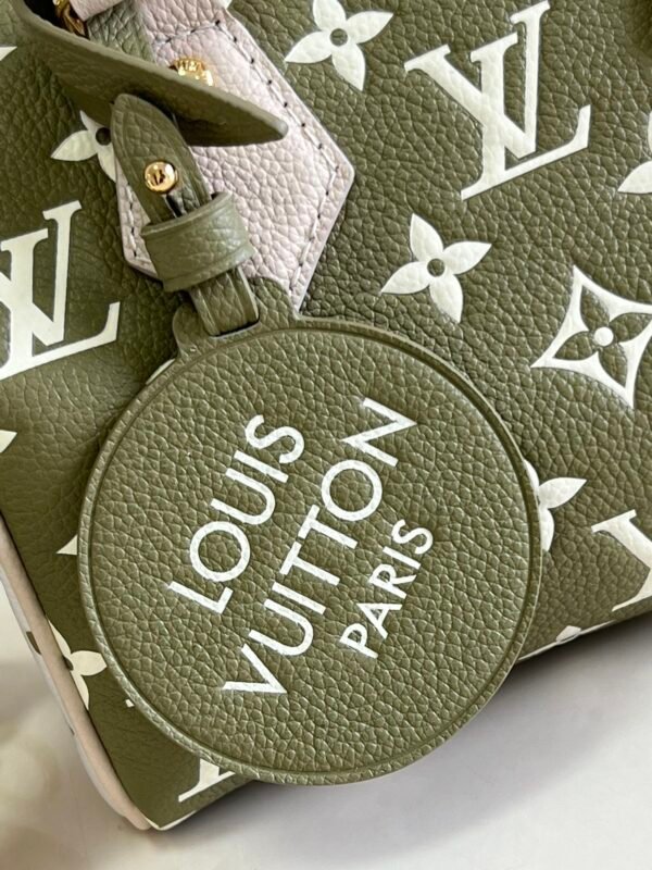 LV Speedy Bandouli¨¨re 20 Monogram Empreinte Khaki Green/Beige/Cream For Women, WoHandbags 8.1in/21cm LV M46118
