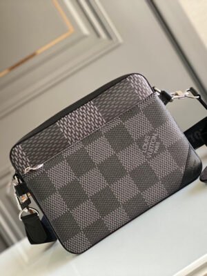 LV Trio Messenger Damier Graphite Black For Men, Bags, Shoulder And Crossbody Bags 9.8in/25cm LV N50017