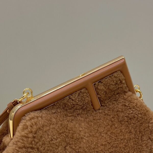 FI First Small Brown Mink Bag For Woman 26cm/10in