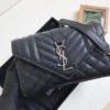 YSSL Envelope Small Bag In Mix Matelass¨¦ Grain De Poudre Black For Women 8.2in/21cm YSL 600195BOW921000