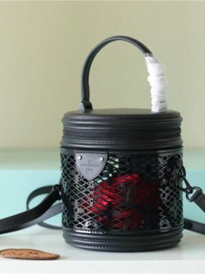 LV Cannes Monogram Lace Black For Women, Women’s Bags, Shoulder And Crossbody Bags 6.7in/17cm LV M20363