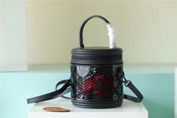 fdd4fc1e LV Cannes Monogram Lace Black For Women, Women’s Bags, Shoulder And Crossbody Bags 6.7in/17cm LV M20363