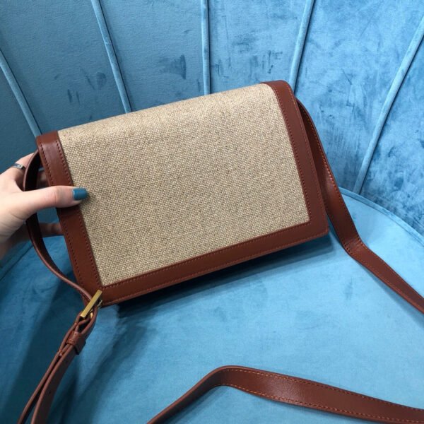 YSSL Le Carr¨¦ Satchel In Canvas And Box Natural Beige & Brick For Women 9in/23cm YSL?