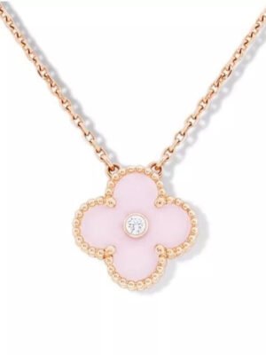 18K Sweet Alhambra Pink Clover Necklace