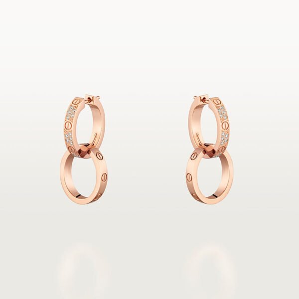 18K Love Pave Diamond Earrings