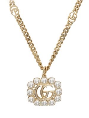 18K Double G Pearl Double G Necklace