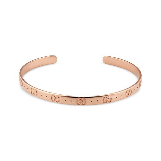 18K Double G Icon Open Cuff Bracelet