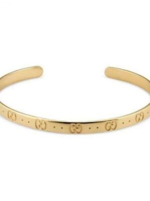 18K Double G Icon Open Cuff Bracelet