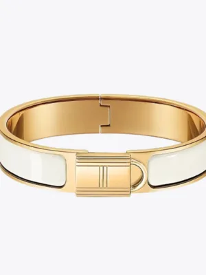 18K Clic Cadenas White H Bracelet