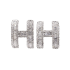 18K Pop H Diamonds Earrings