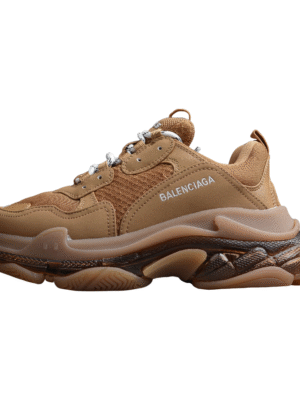 BALENCIAGA TRIPLE S CLEAR SOLE x BROWN