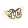 18K CC Crystals Heart Cuff Bracelet