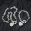 18K T Heart Tag Bracelet