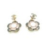 18K CC Flower Pendant Earrings