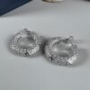 18k Louis Circle Diamonds Earrings
