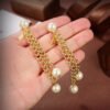 18K Triomphe Pearls Long Earrings