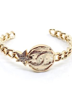 18K CC Open Bracelet