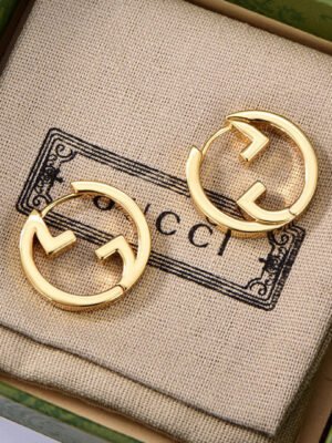 18K Double G Hollow Earrings