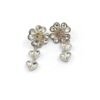 18K CC Crystal Flower Earrings
