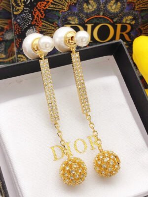 18K CD Tassel Diamonds Earrings