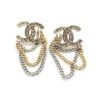18K CC Chain Pendant Earrings