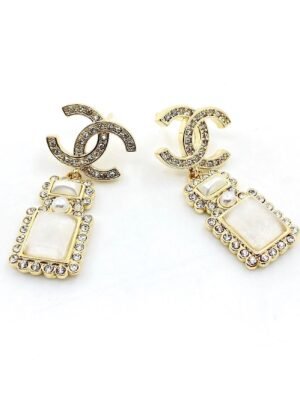 18K CC Perfume Bottle Earrings